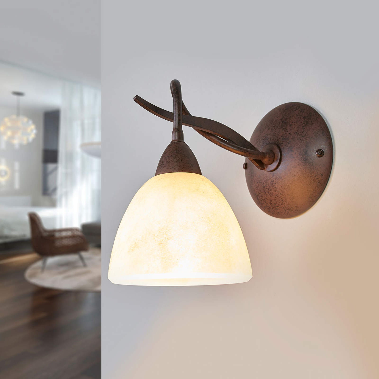 Vägglampa Samuele i lantstil, scavo