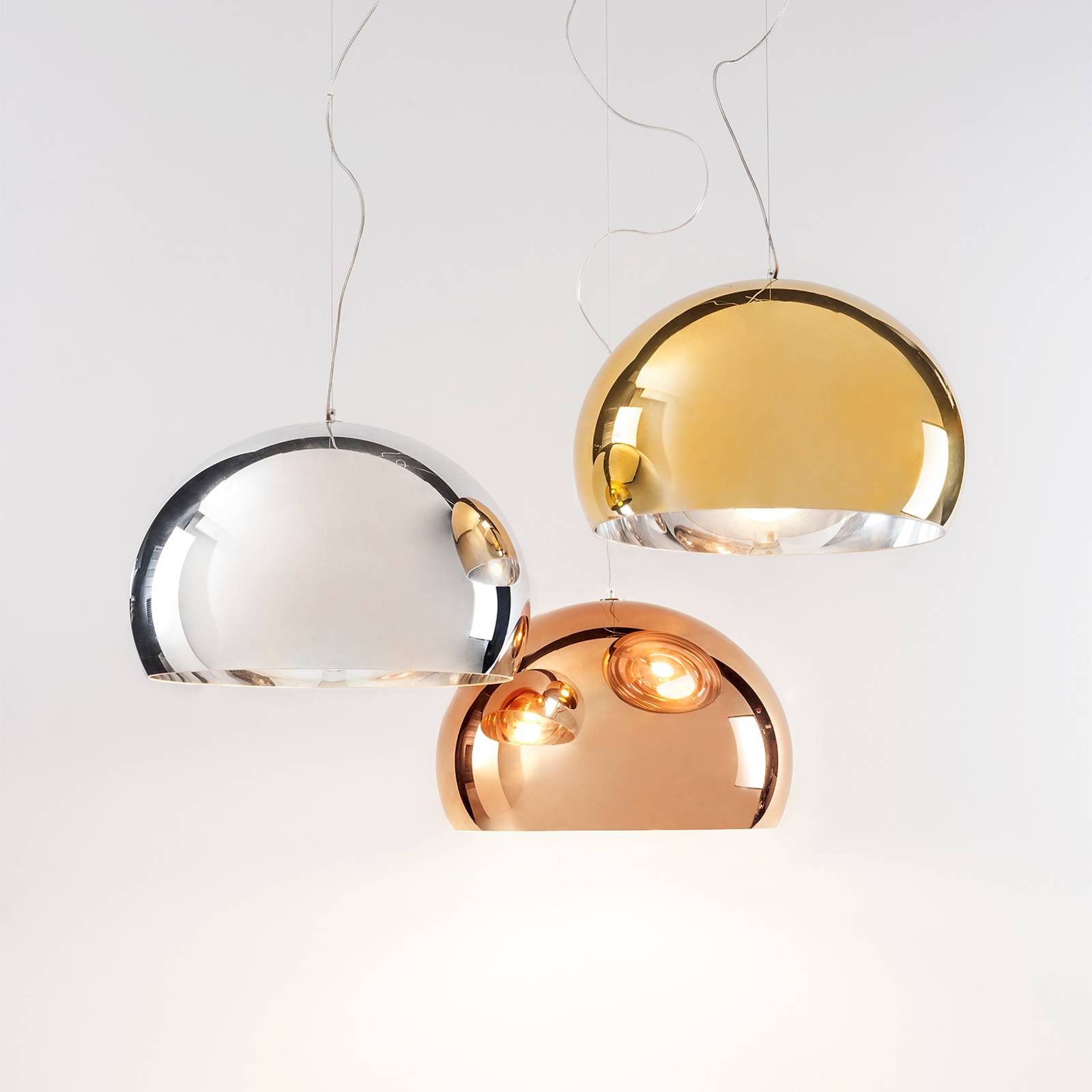Kartell FL/Y - LED-pendellampa, glänsande guld