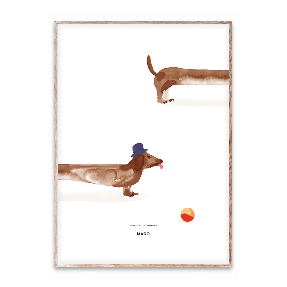 MADO Poster Doug the Dachshund 50x70 cm