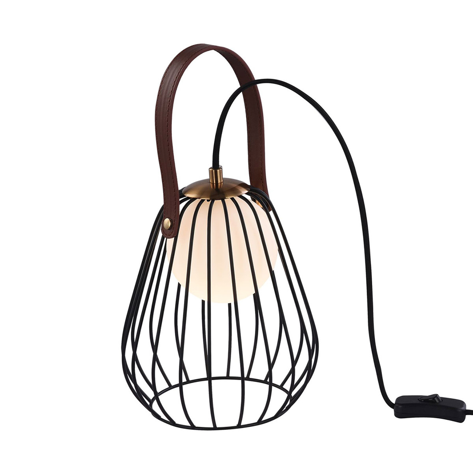 Bordslampa Indiana med burskärm svart