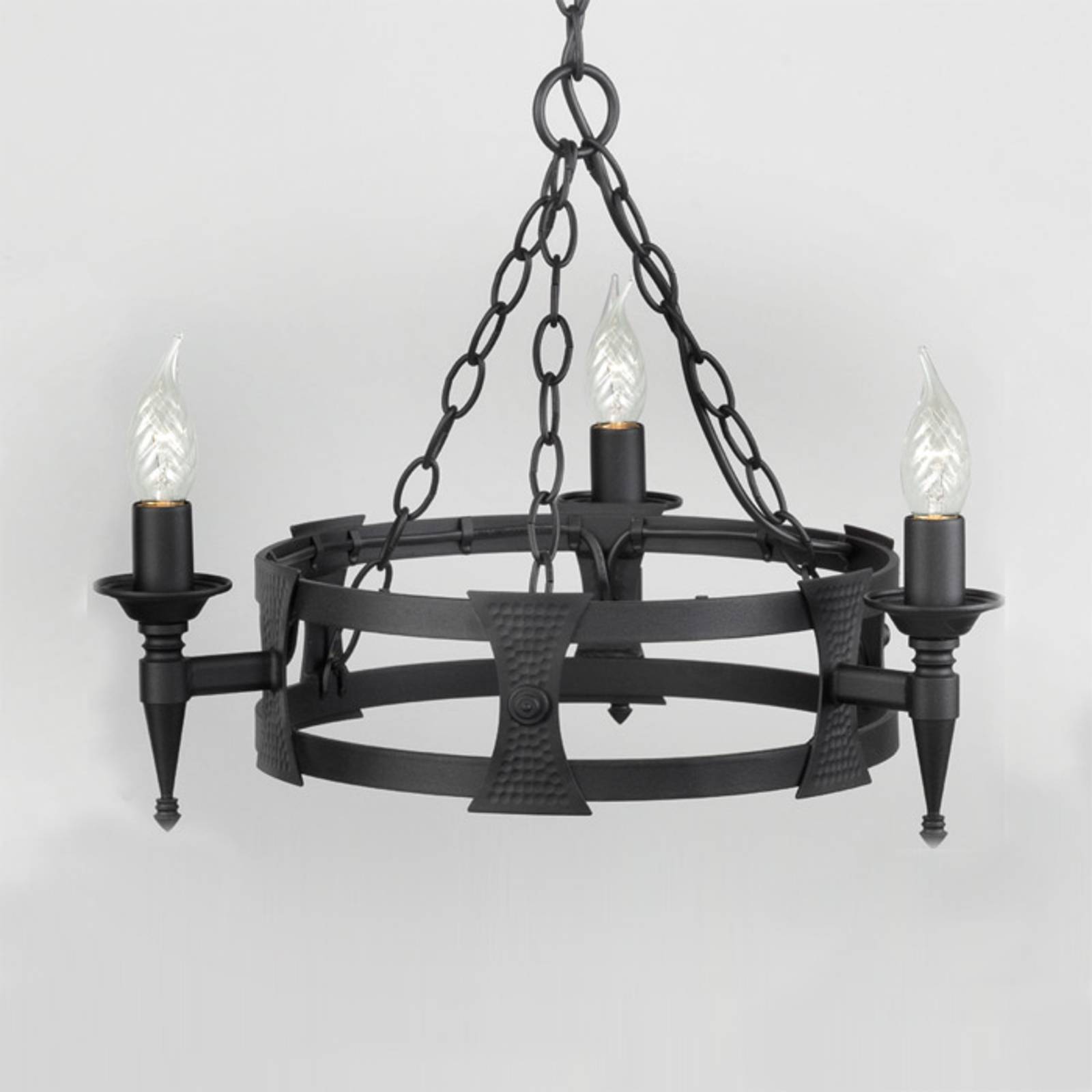 Trearmad taklampa SAXON, svart