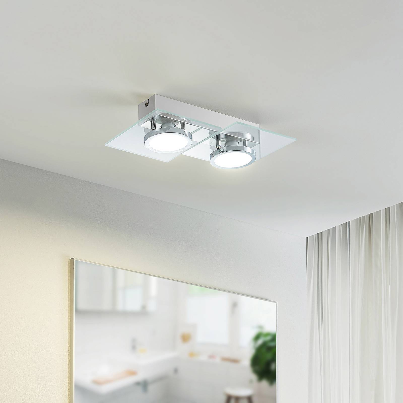 Lindby Imiria LED-taklampa, 2 lampor