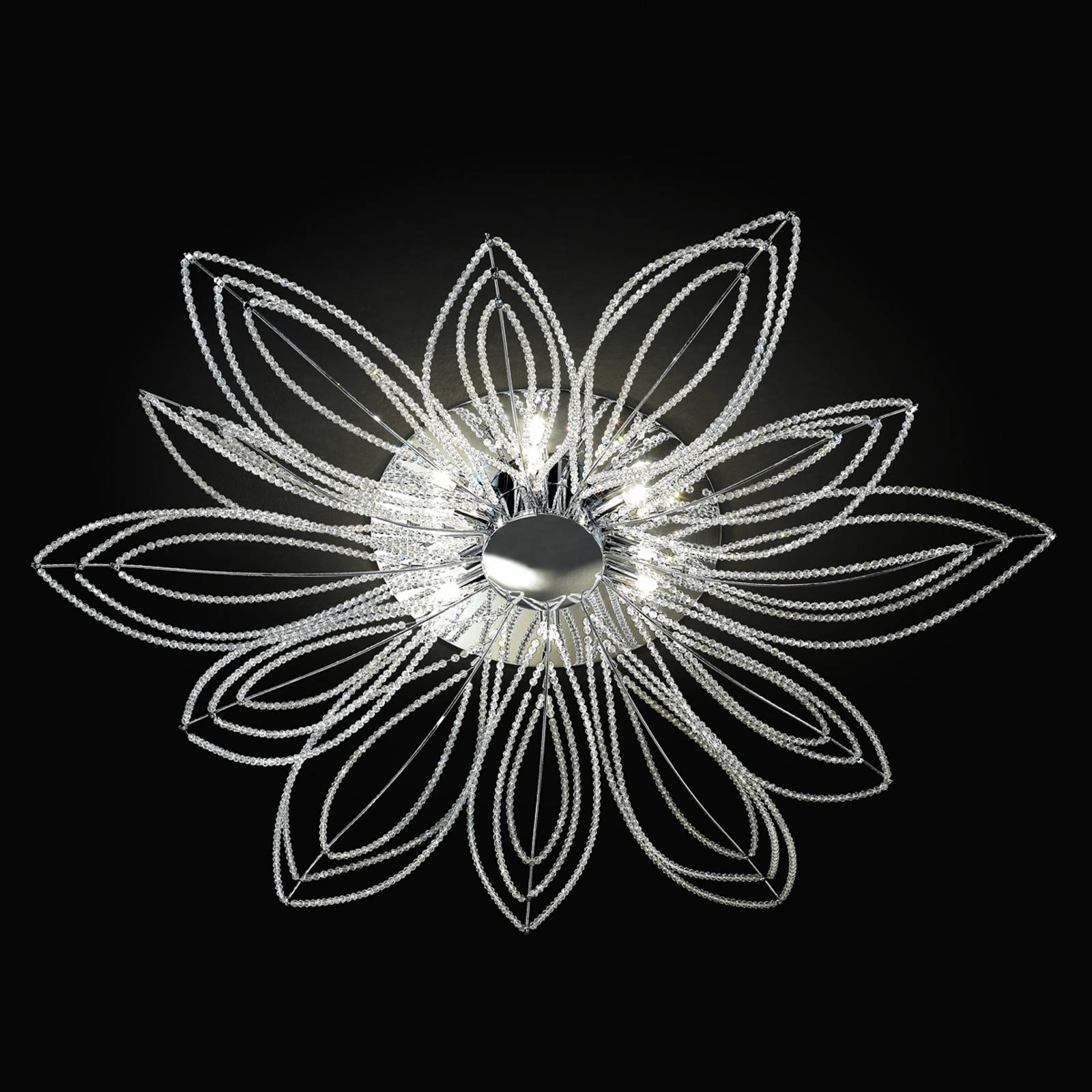 Taklampa Girasole i blomform, 98 cm