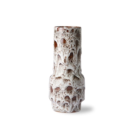 Retro Ceramic Vas Lava White