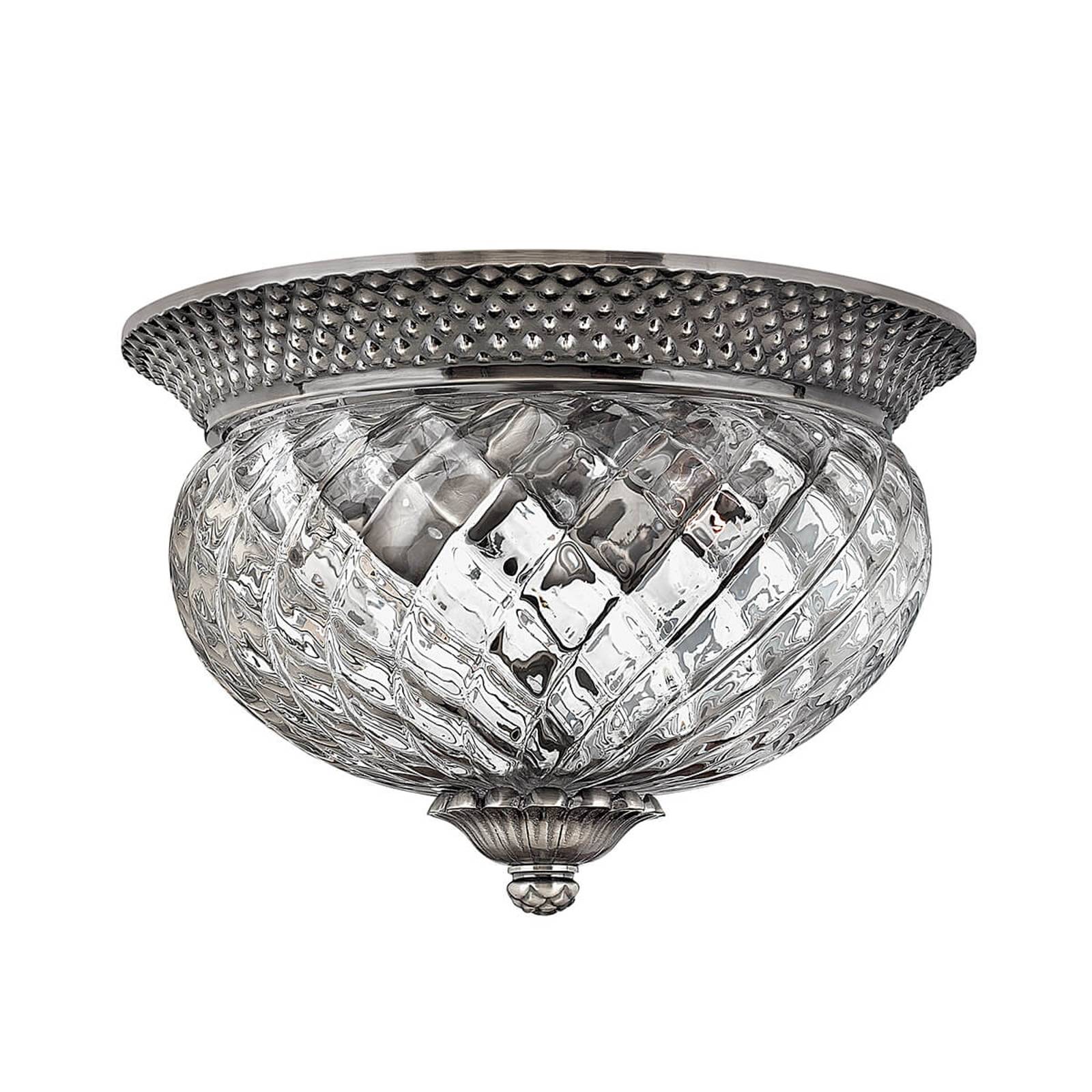 Taklampa Plantation nickel antikt, 30,5cm