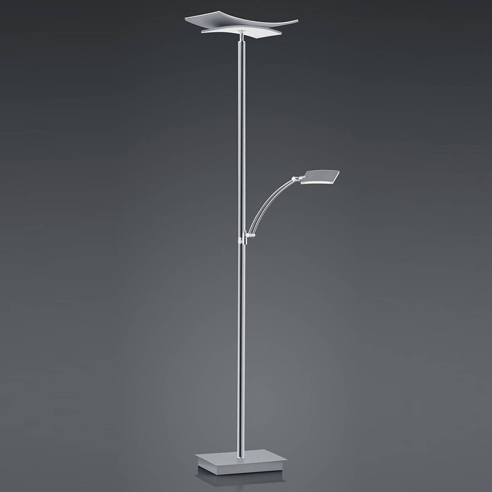 B-Leuchten Liberty LED golvlampa läsarm nickel