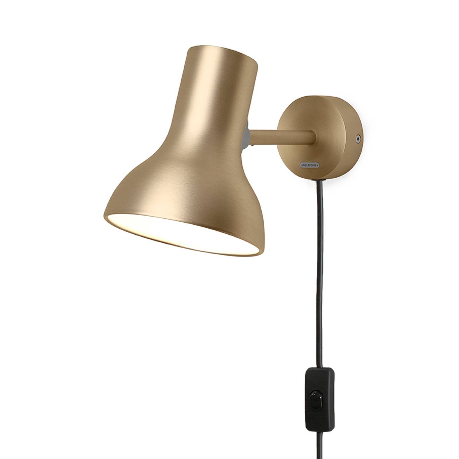 Anglepoise Type 75 Mini Metallic med kontakt guld