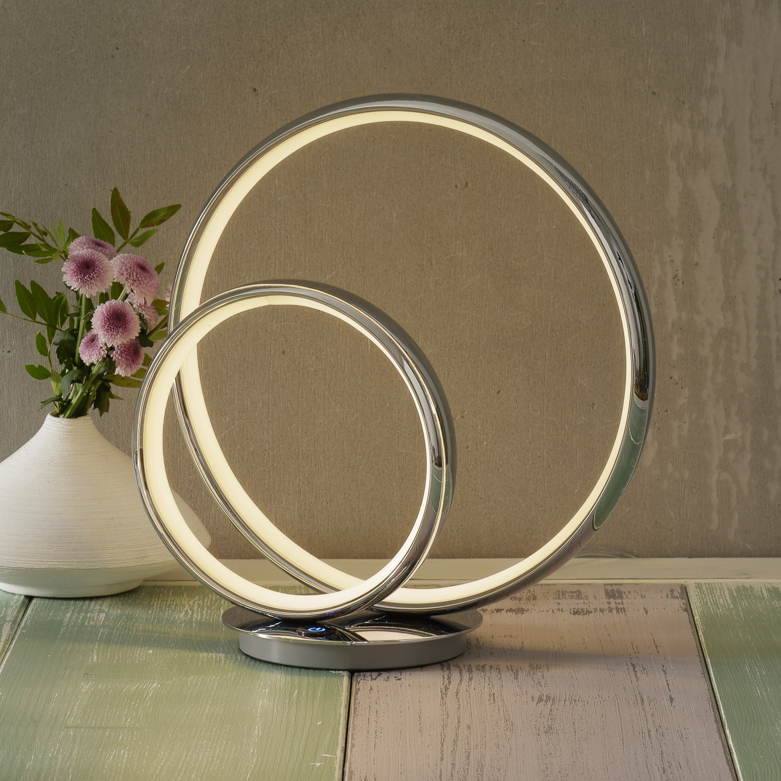 LED-bordslampa Omega med 3-stegsdimmer