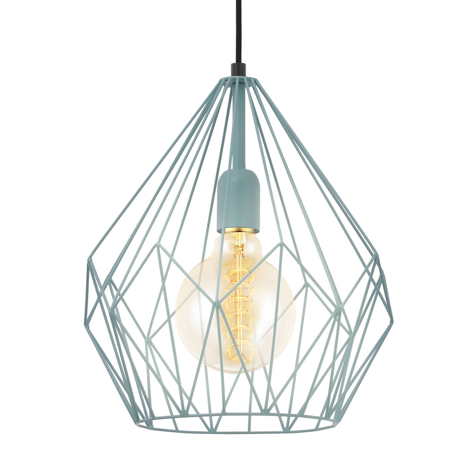 Mintgrön taklampa Carlton i vintage-stil