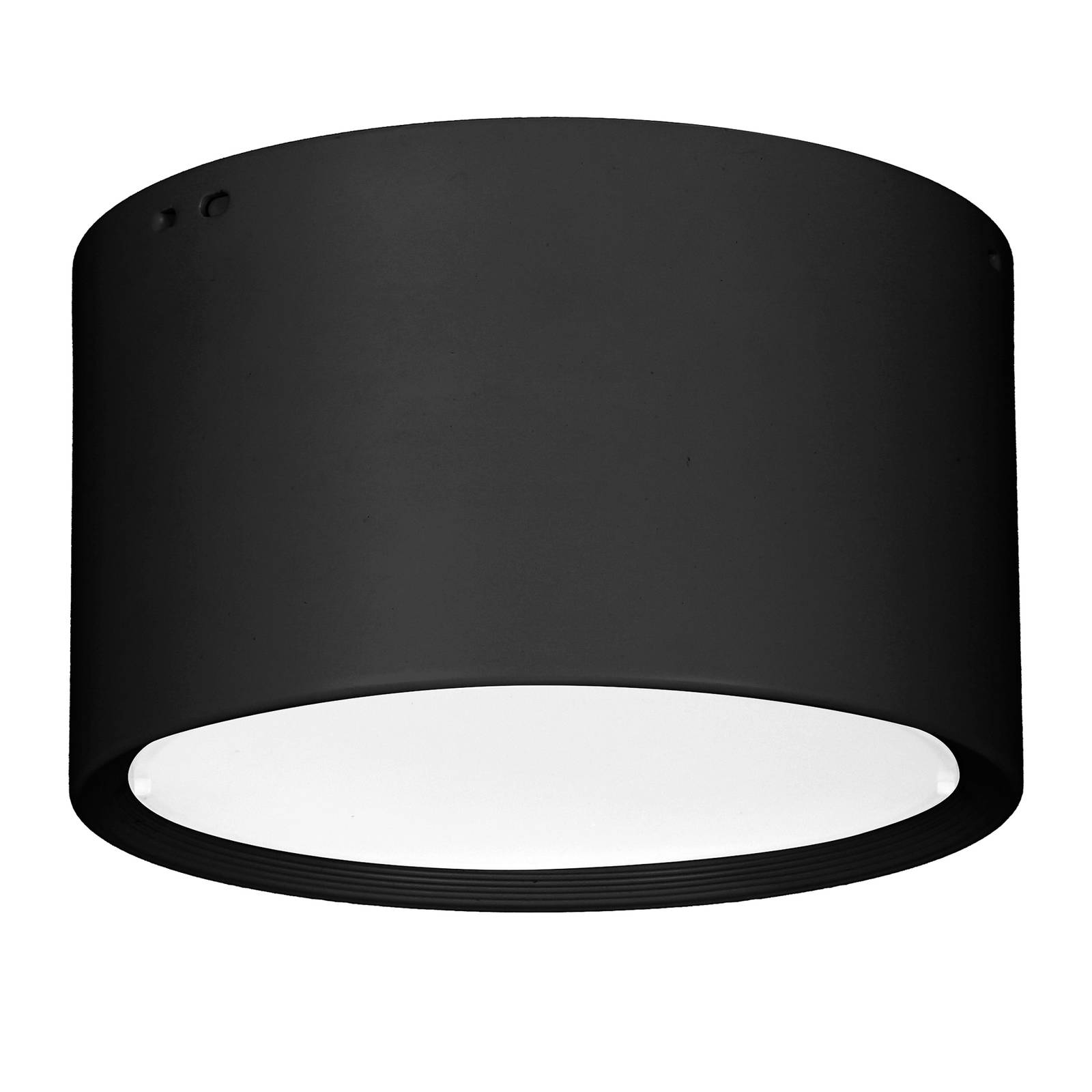 LED-downlight Ita i svart med diffusor, Ø 15 cm