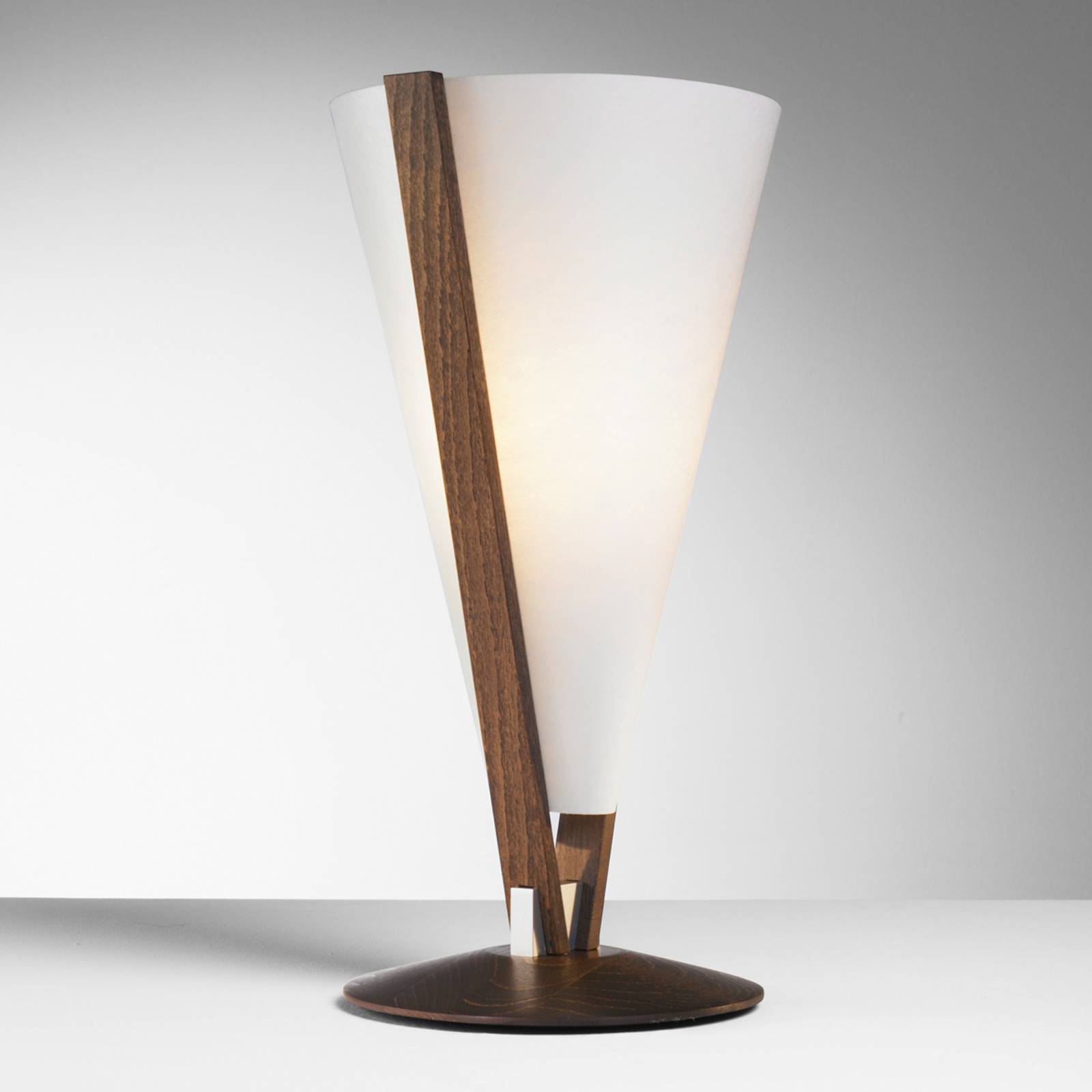 SEBA bordslampa med handströmbrytare, kastanj