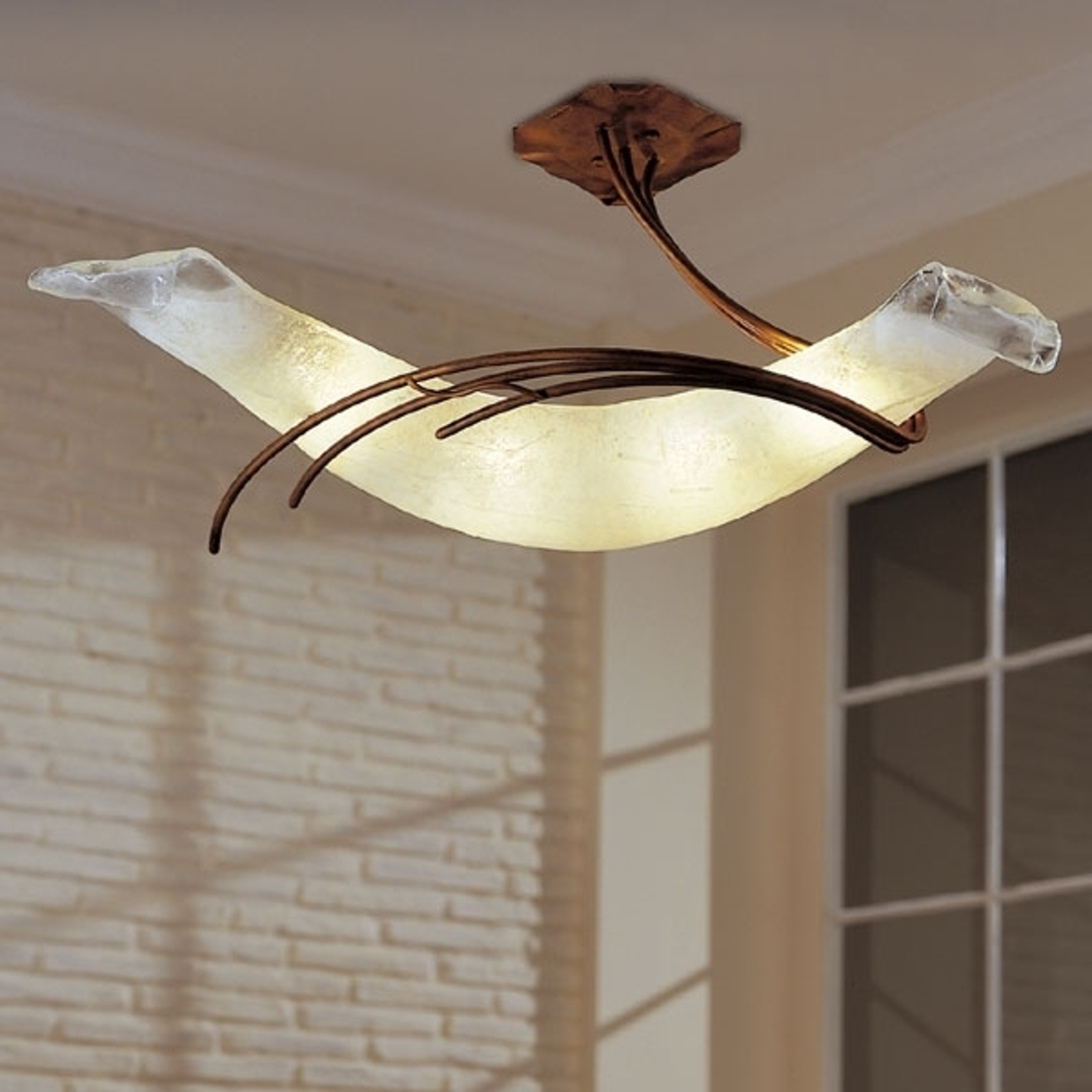 Designertaklampa ROMA 30, kopparröd