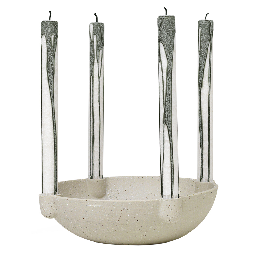 Ferm Living - Adventsljusstake/Skål 27 cm Grå