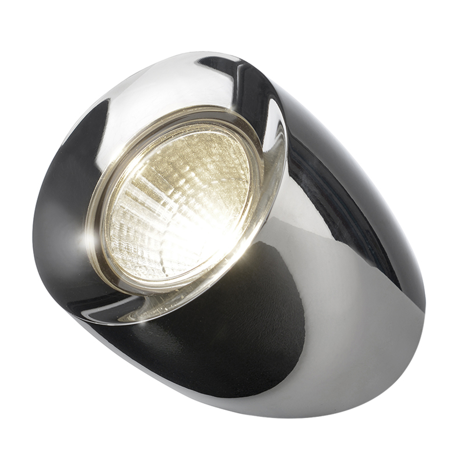 LED-bordslampa Ovola, krom