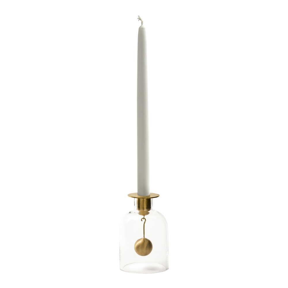 Klong - Bell Ljusstake Mässing/glas 12 cm