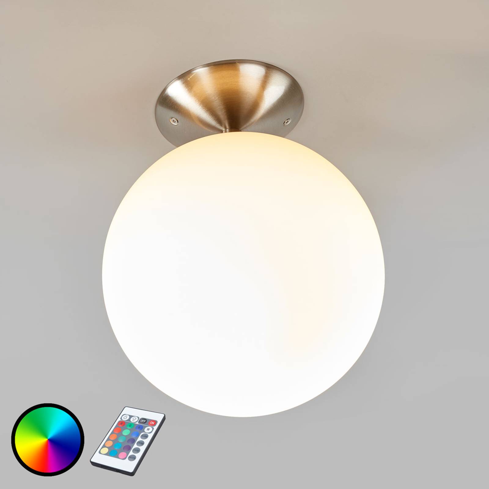Avståndstaklampa Rondo-C LED RGBW