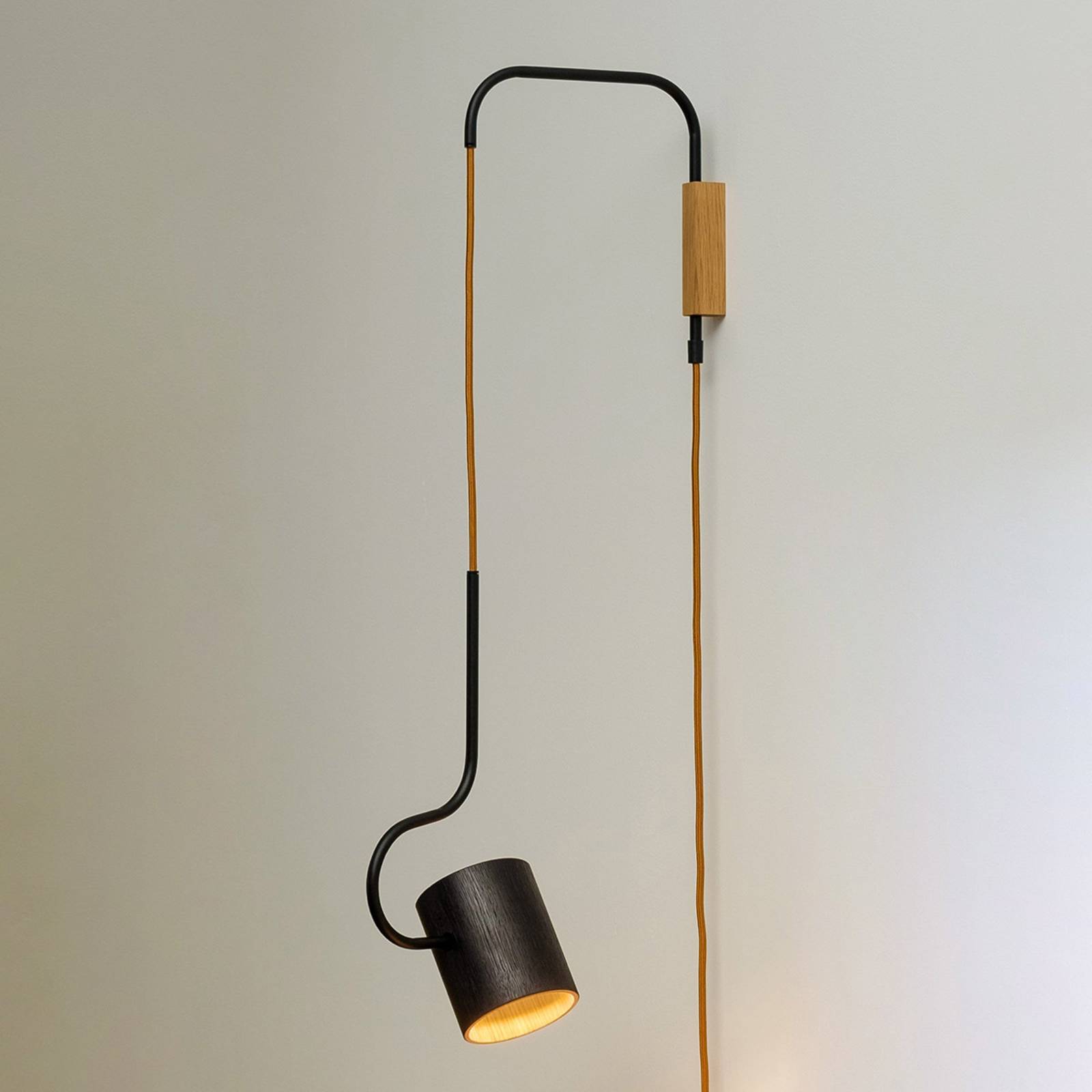 Vägglampa Bocal med handdimmer och kontakt