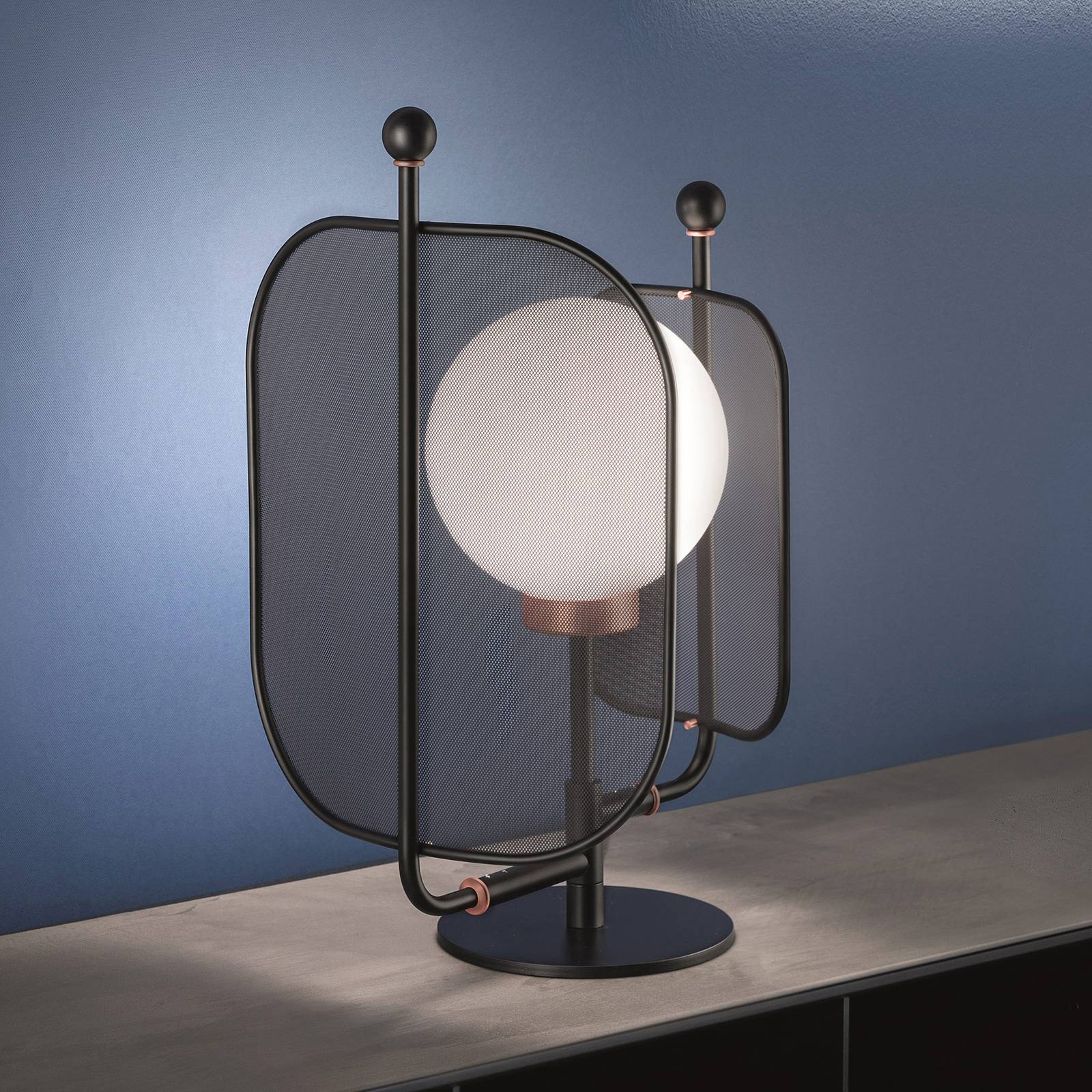 Bordslampa Papilio TL1 av Muranoglas, svart
