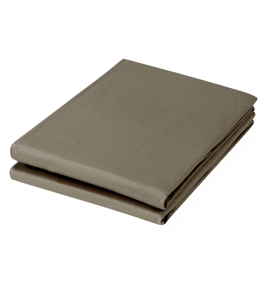 Kuvertlakan 160 cm percale brun, Värnamo of Sweden