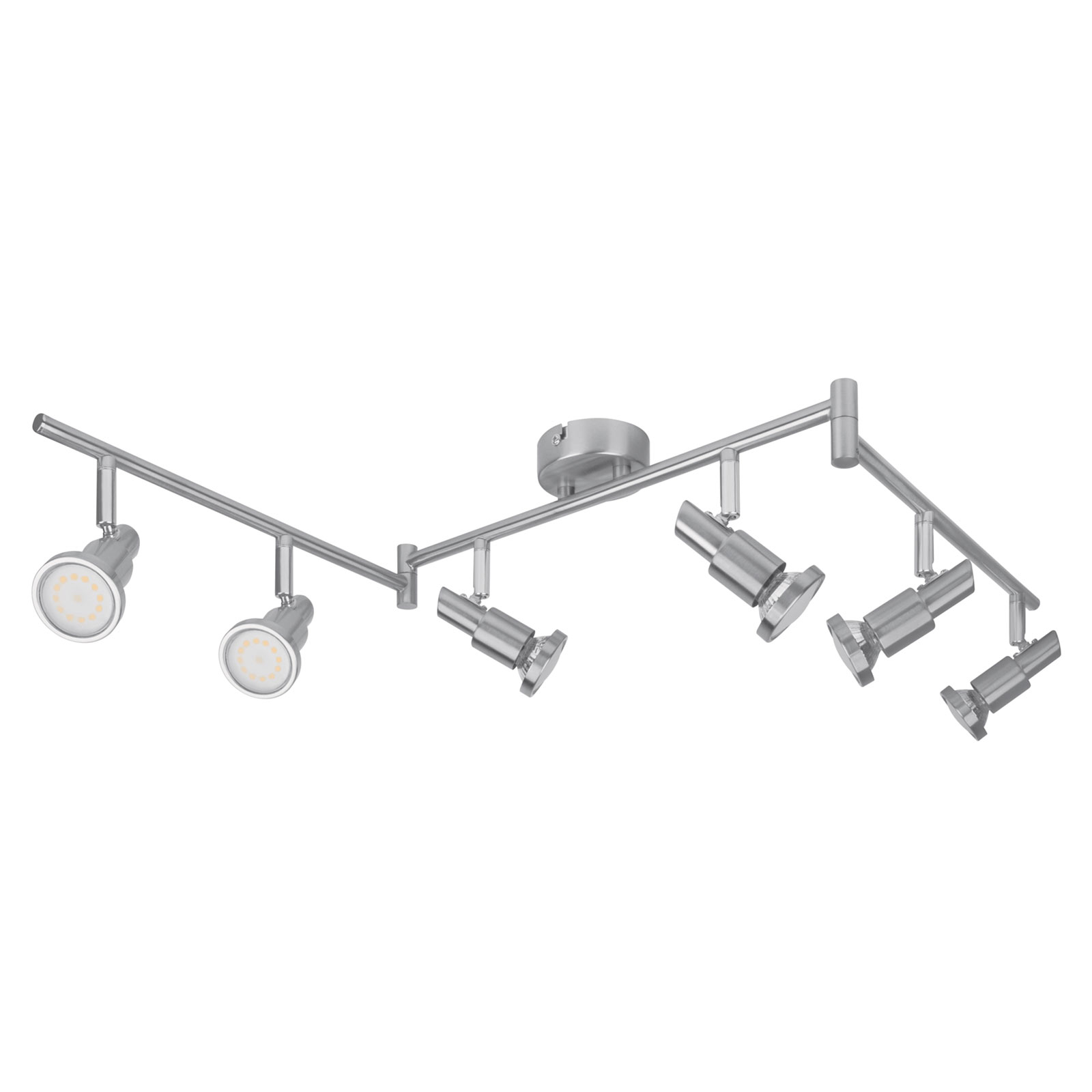 LEDVANCE Niclas LED-spotlight, nickel, 6 lampor