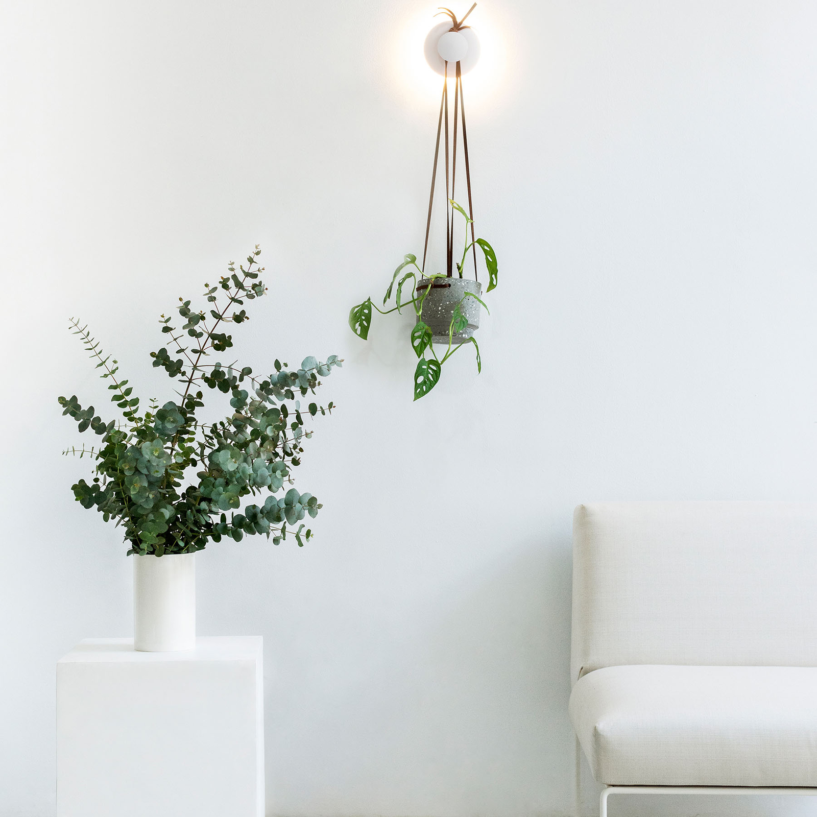 LED-vägglampa Polar vit