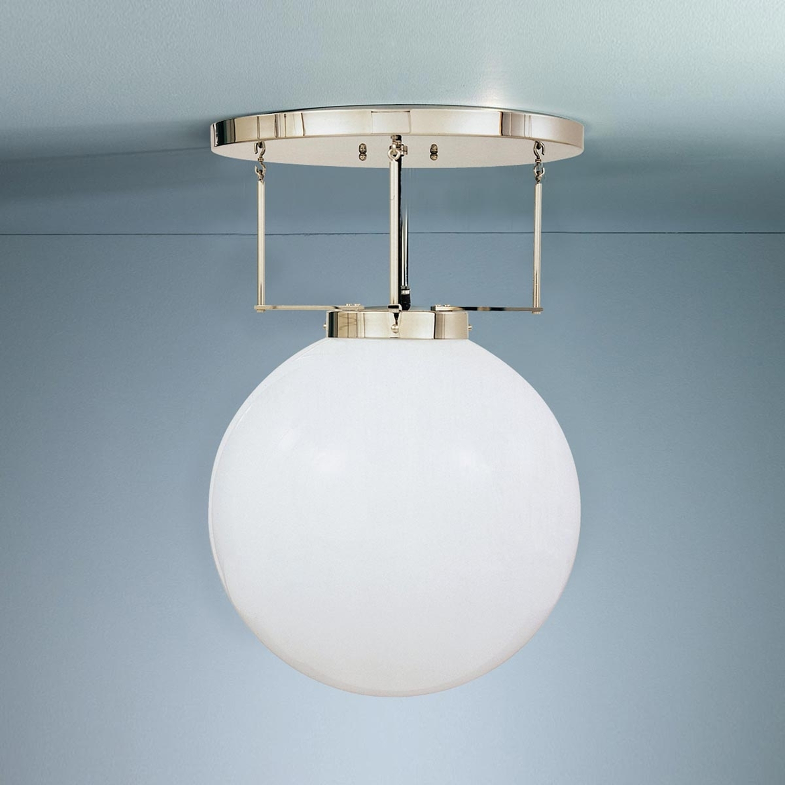 Taklampa i Bauhaus-stil, mässing 30 cm