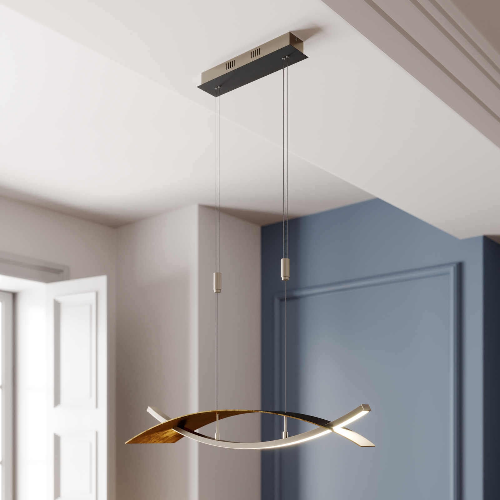 LED-golvlampa Marija i svart