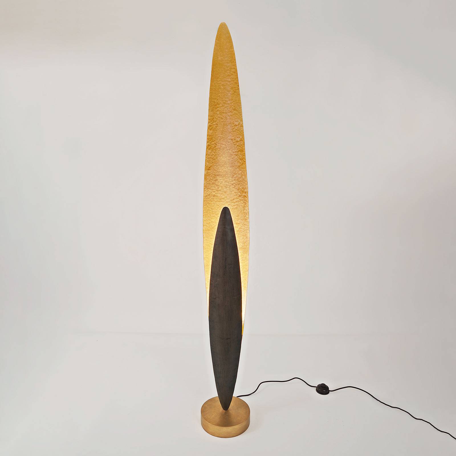 Golvlampa Lingua, guld