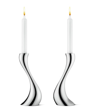 Cobra Ljusstake Mellan 2pack Rostfritt Stål
