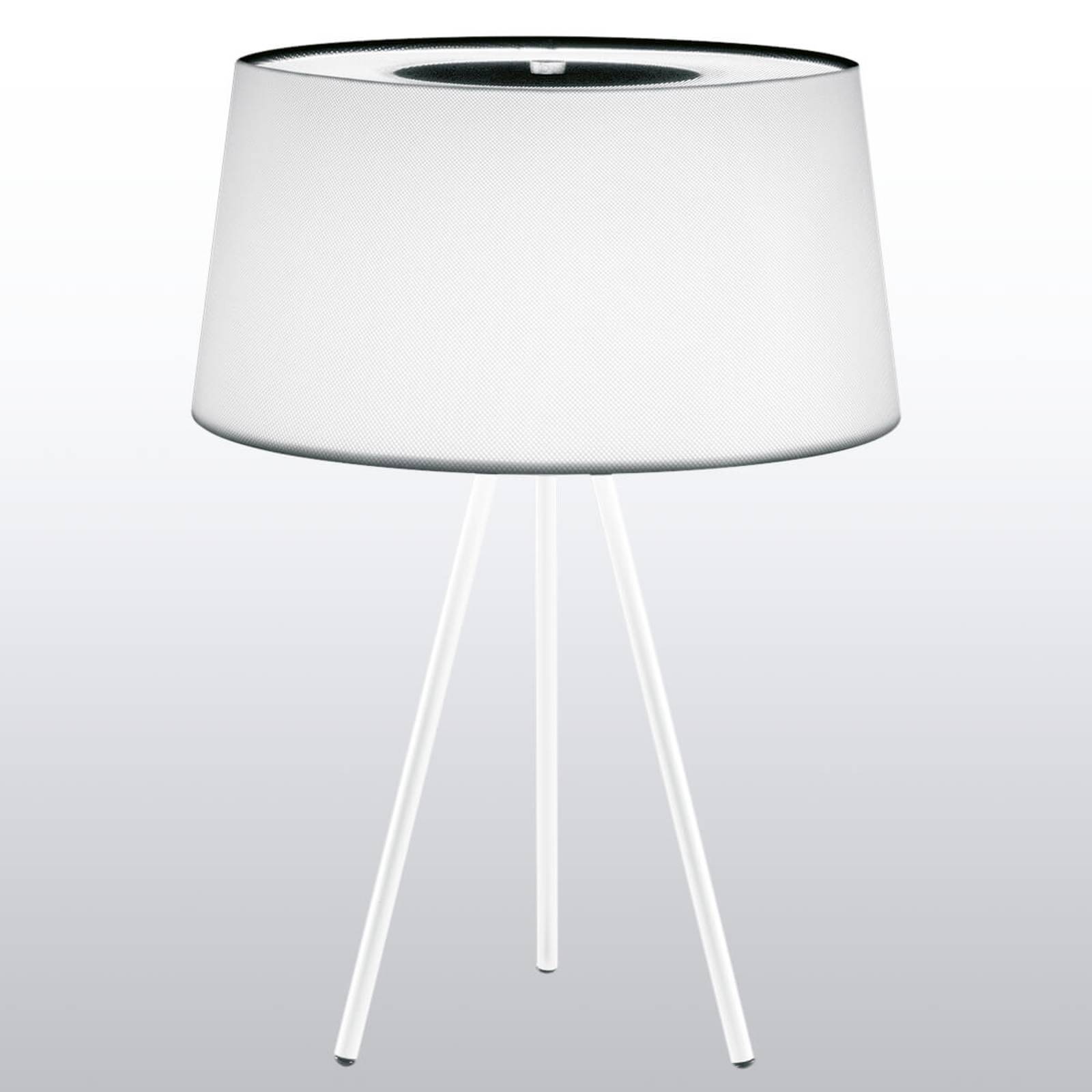 Högkvalitativ bordslampa Tripod vit/ vitt stativ