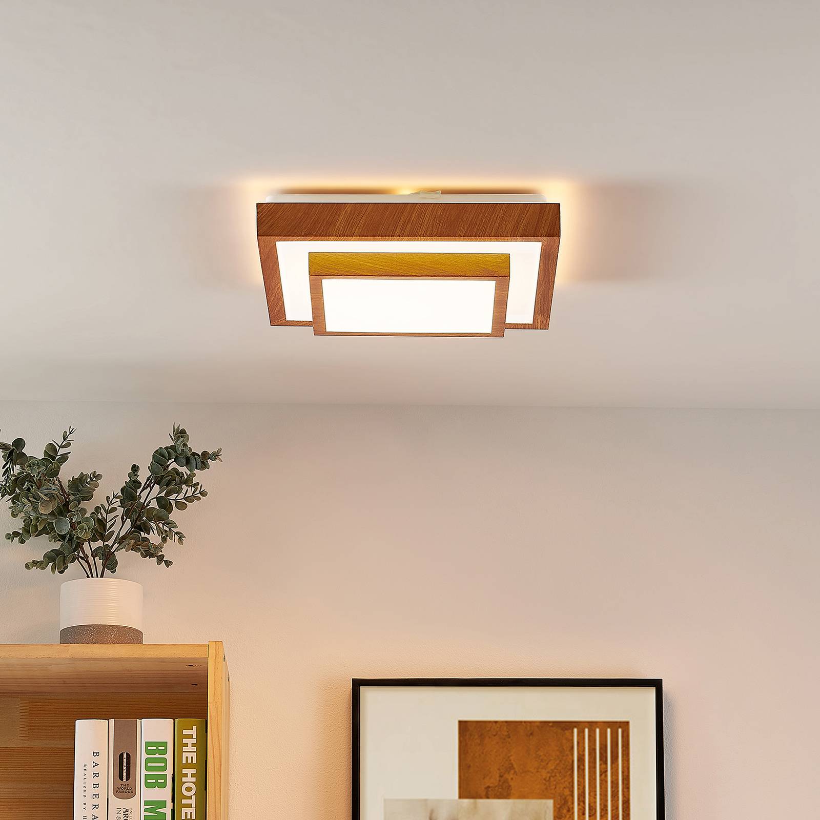 Lindby Tiril LED-taklampa, kantig, 32 cm