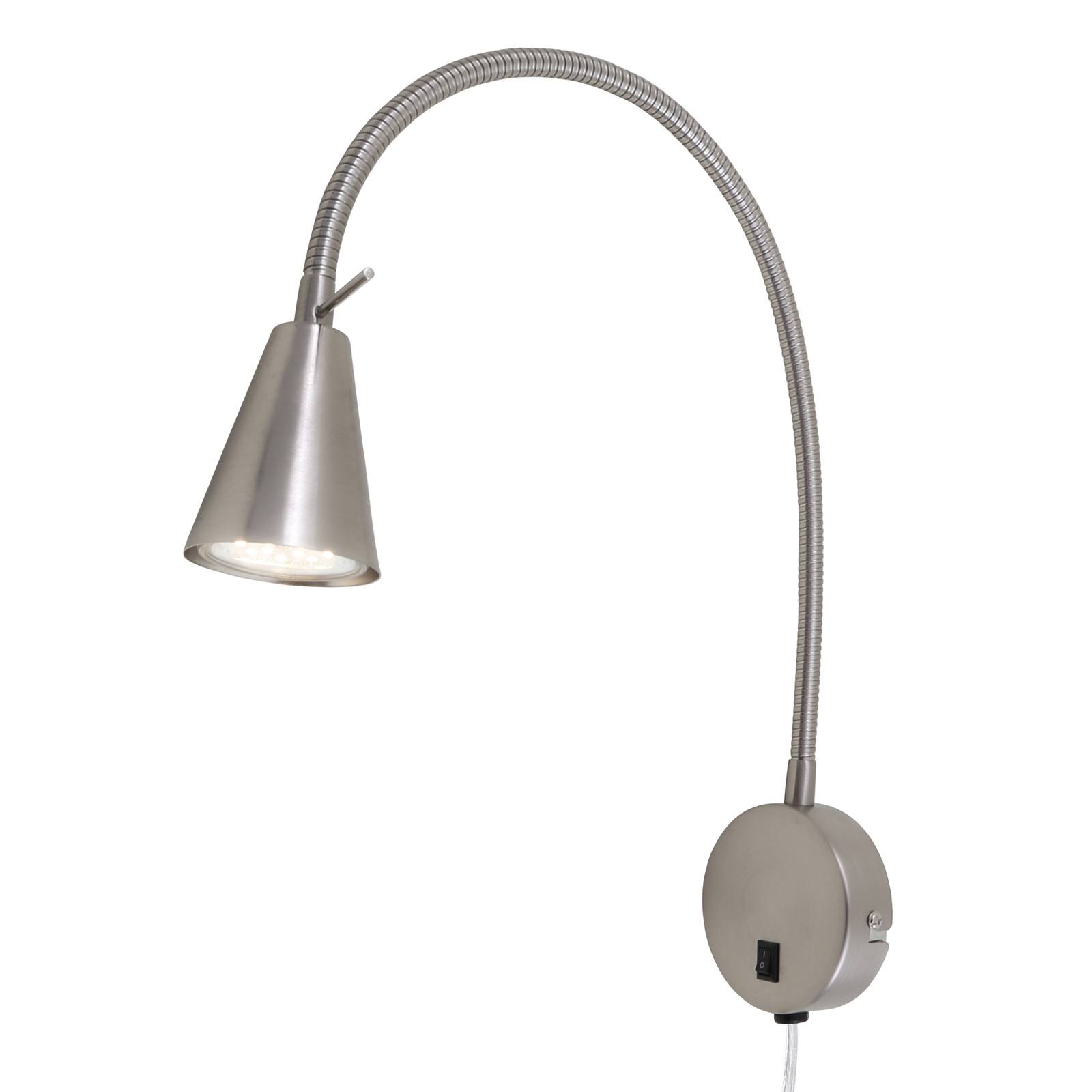 LED-vägglampa 2028 med väggelement, nickel