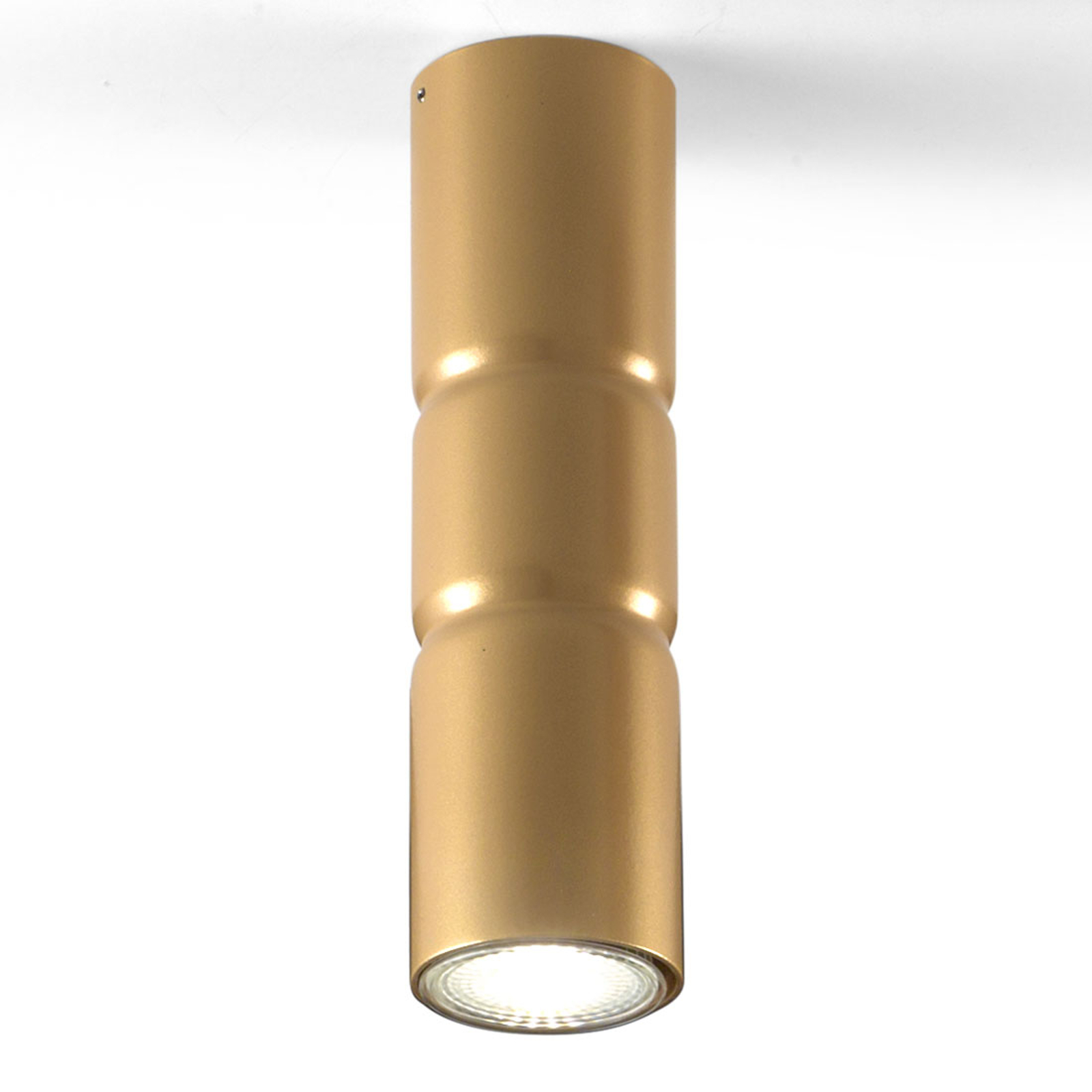 Påbyggnadstaklampa Turbo, fast, guld