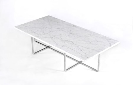 Ninety Table XL - Carrara marmor/rostfritt stål H40 cm