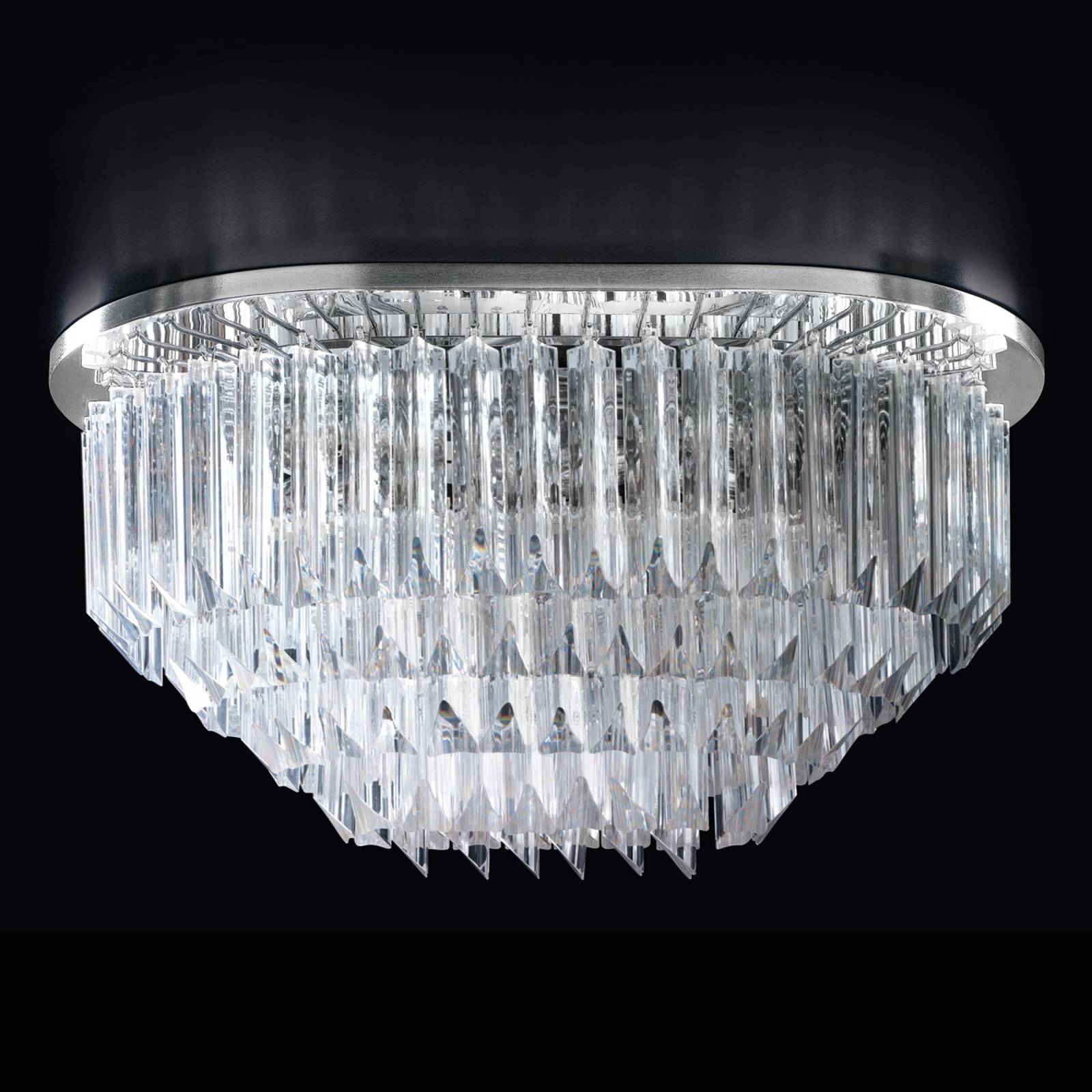 Taklampa Cristalli 65x48cm, krom