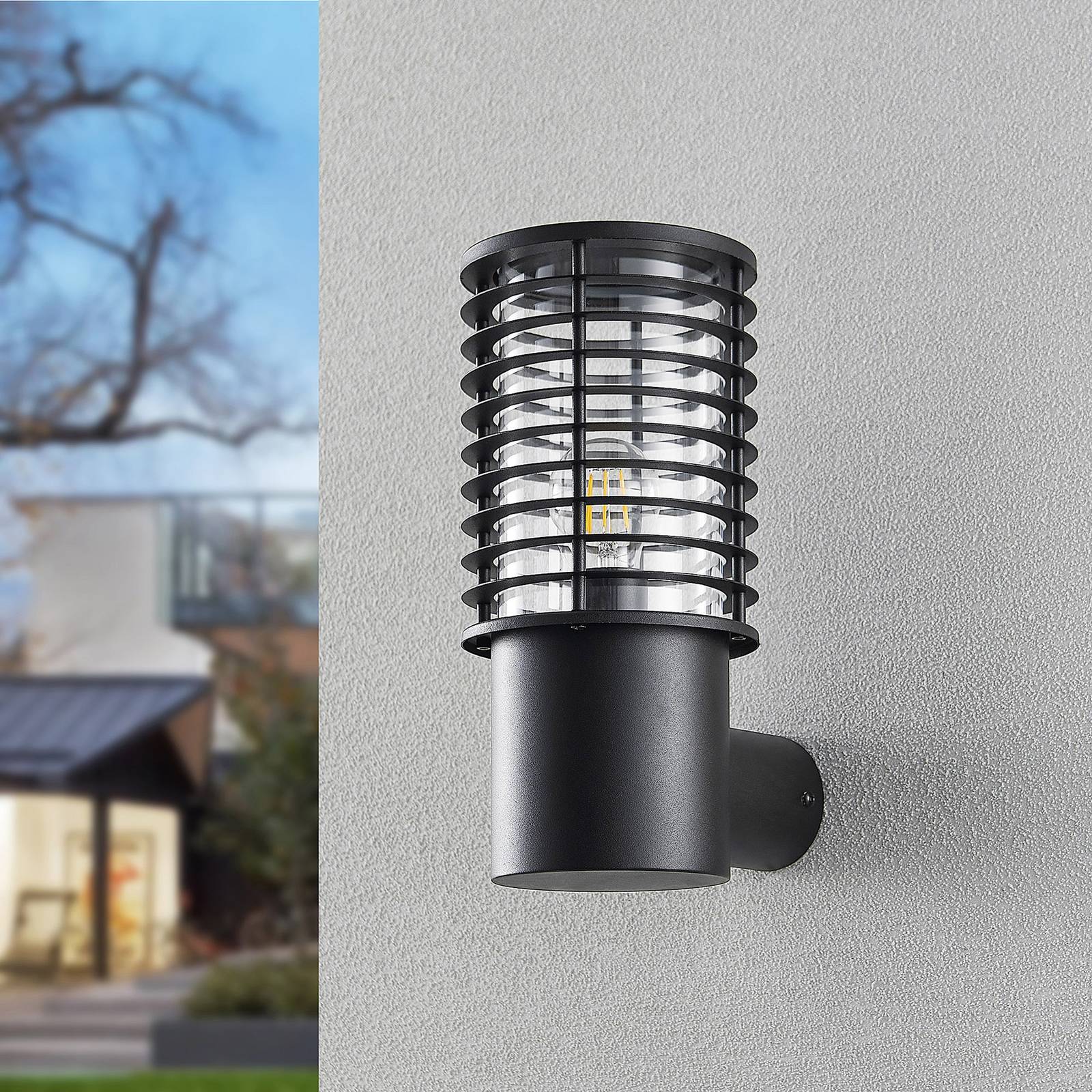 Lindby Liddi utomhusvägglampa, cylinderformad
