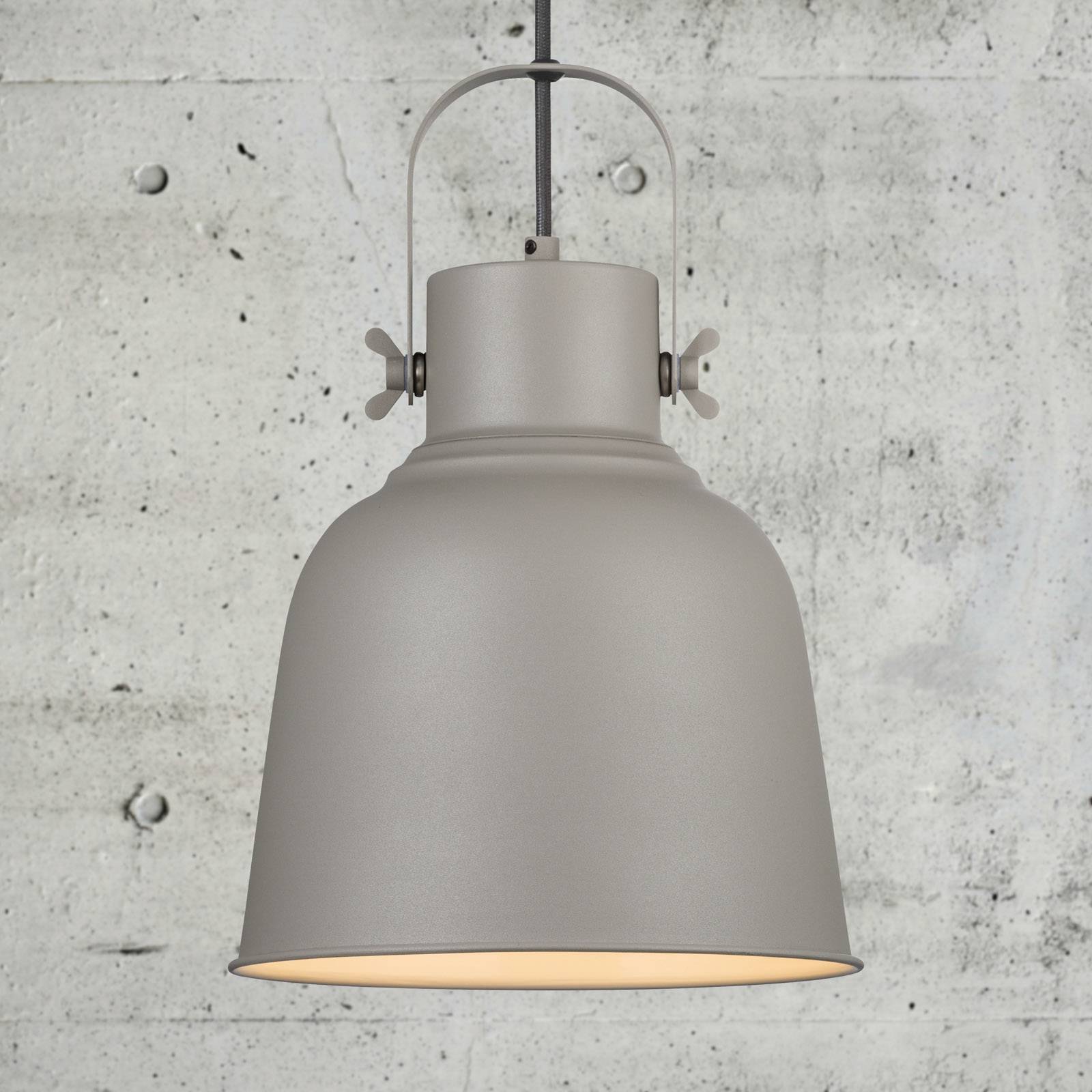 Pendellampa Adrian i grått, Ø 25cm