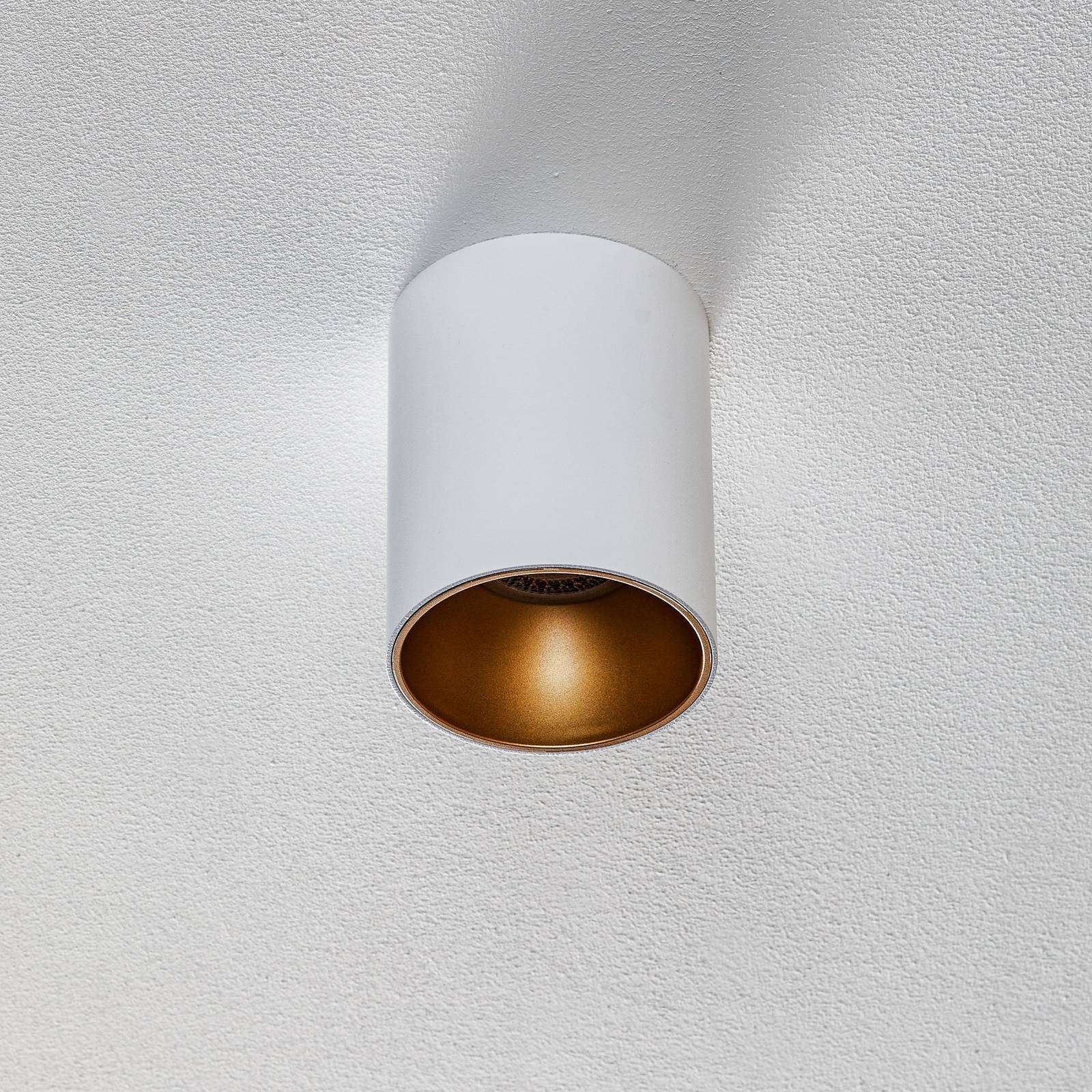 Taklampa Eye Tone, vit/guld