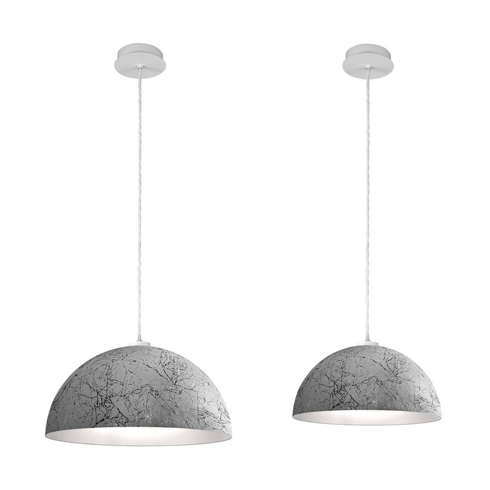 Pendellampa Cult Vintage, silver, Ø 40 cm