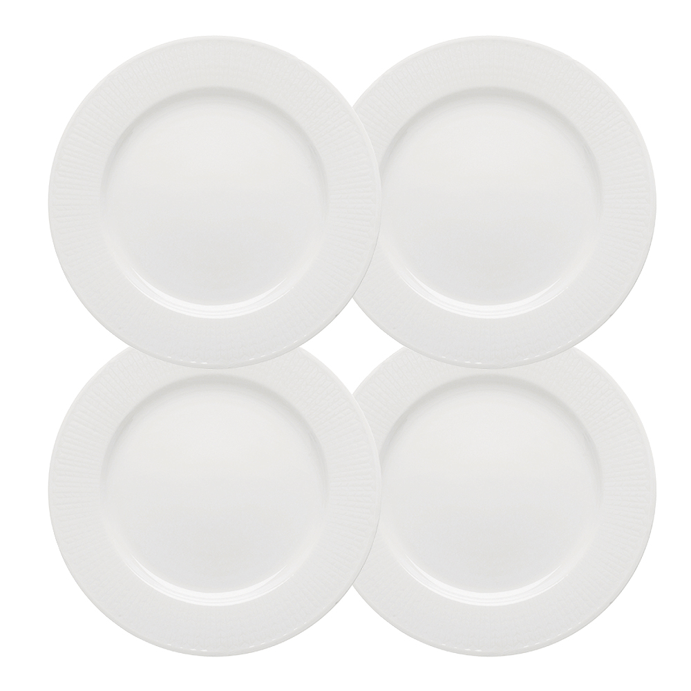 Rörstrand - Swedish Grace Tallrik flat 21 cm 4-pack Snö
