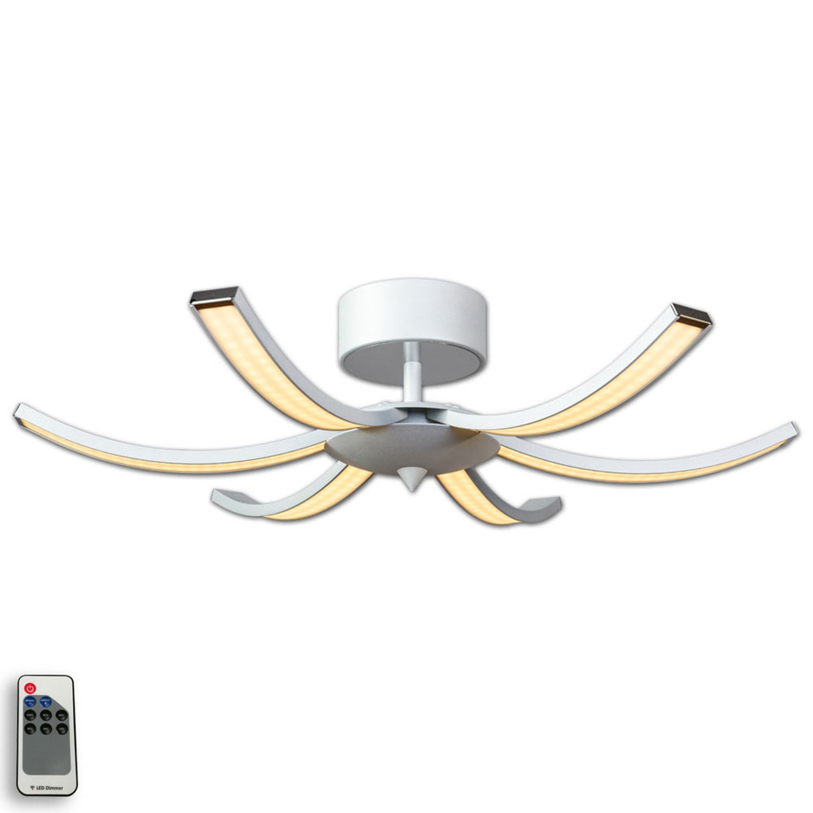LED-taklampa Umbra 6 lampor 63 cm aluminium
