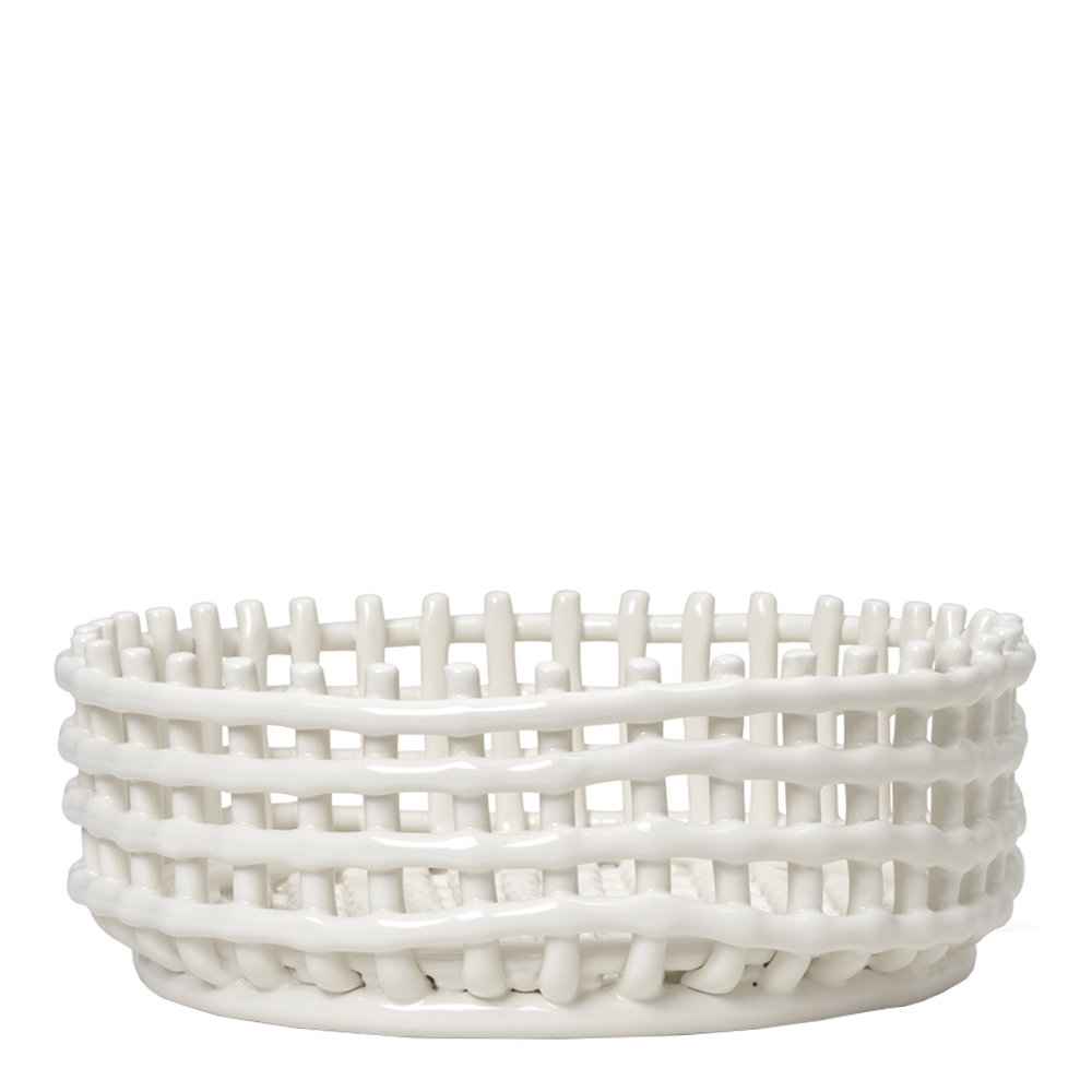 Ferm Living - Korg Keramik 10 cm Offwhite