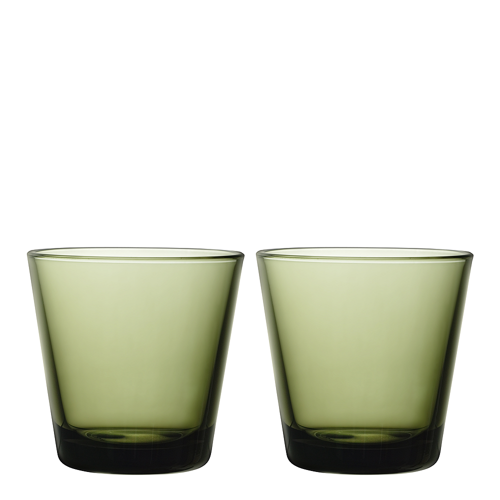 Iittala - Kartio Glas 21 cl 2-pack Mossgrön
