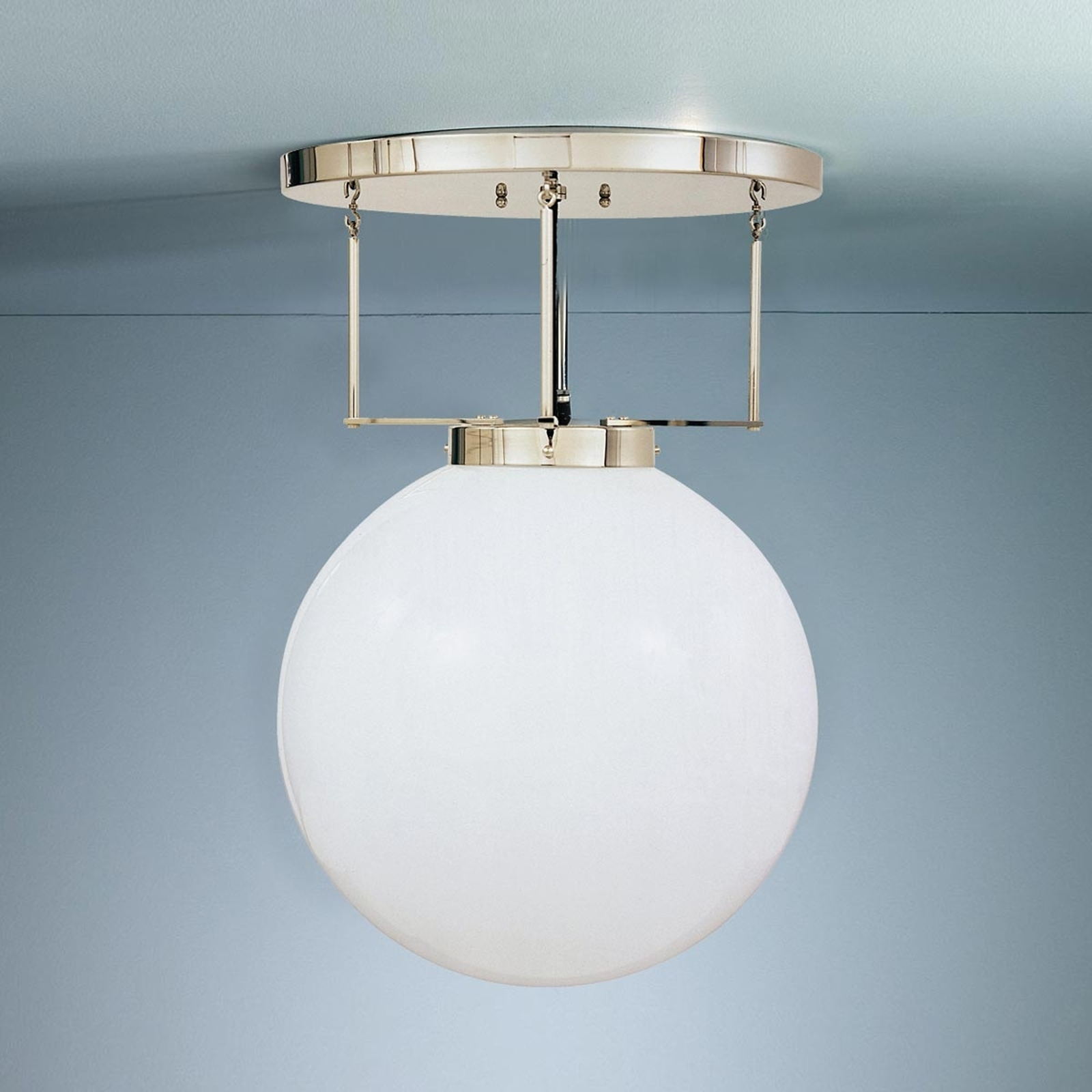 Taklampa i Bauhaus-stil, mässing 35 cm
