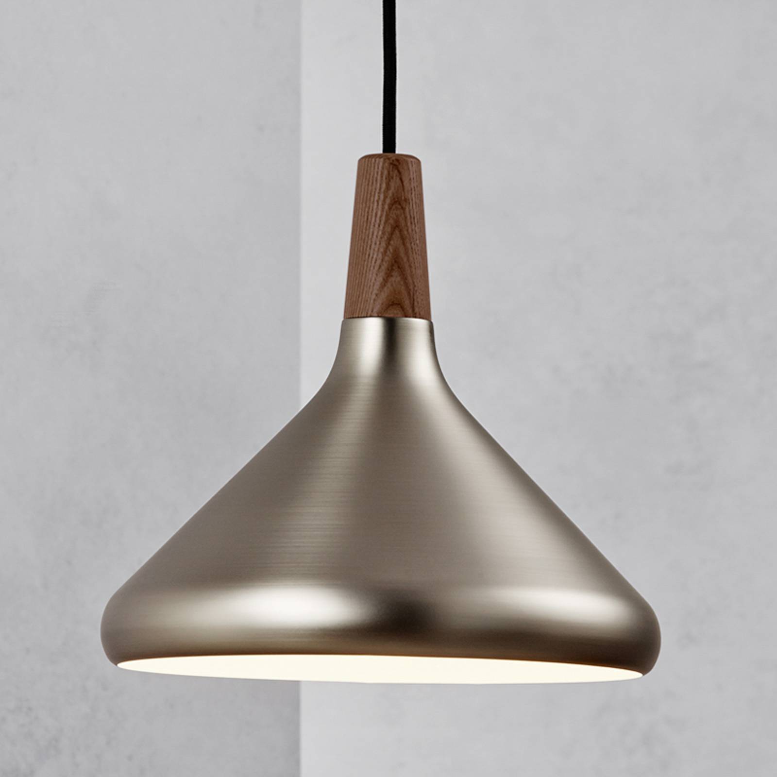 Taklampa Float i borstat stål, 27 cm