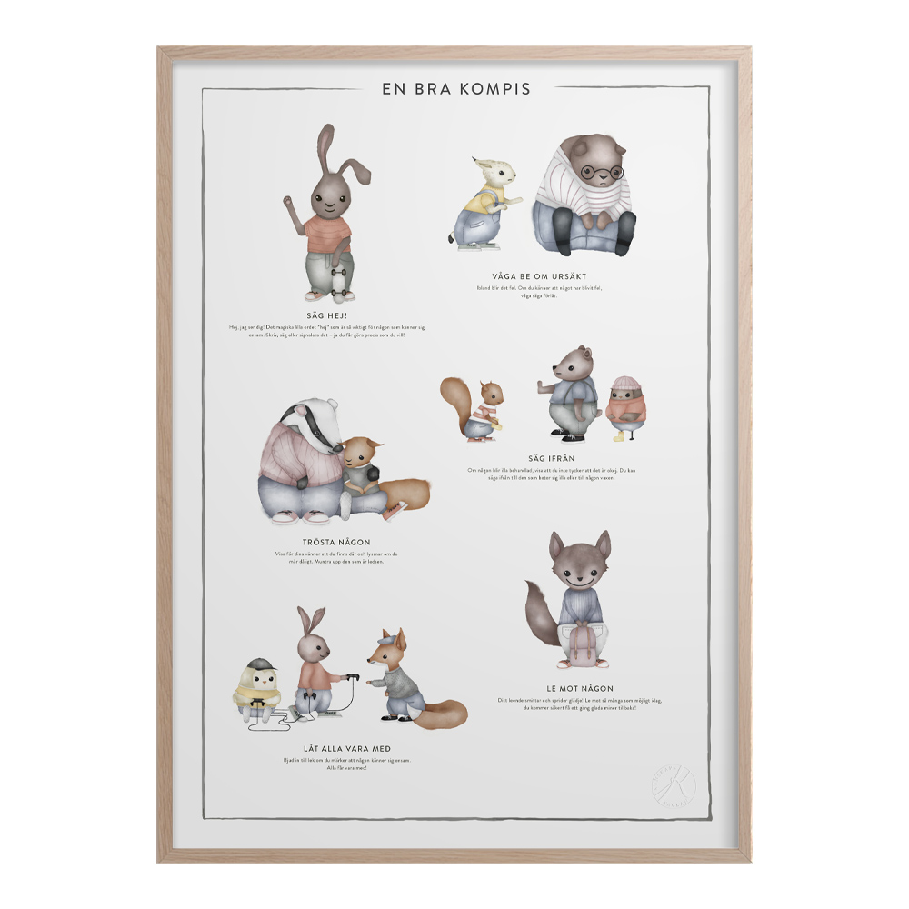 Kunskapstavlan - Kunskapstavlan Poster 50x70 cm En Bra Kompis