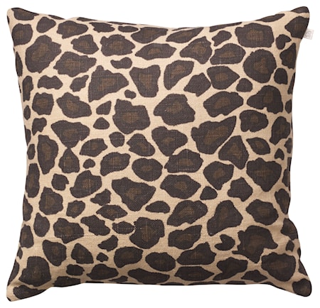 Leopard Kuddfodral Linne Beige/Brun 50x50 cm