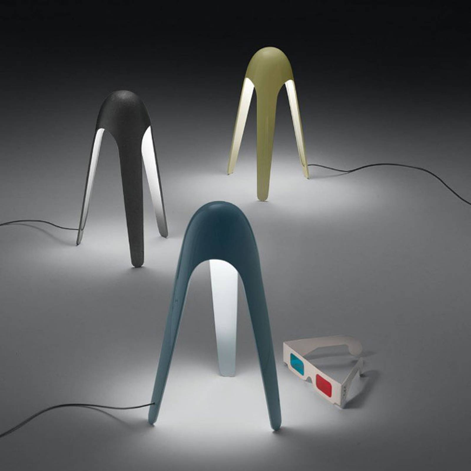 Martinelli Luce Cyborg LED-bordslampa, grå