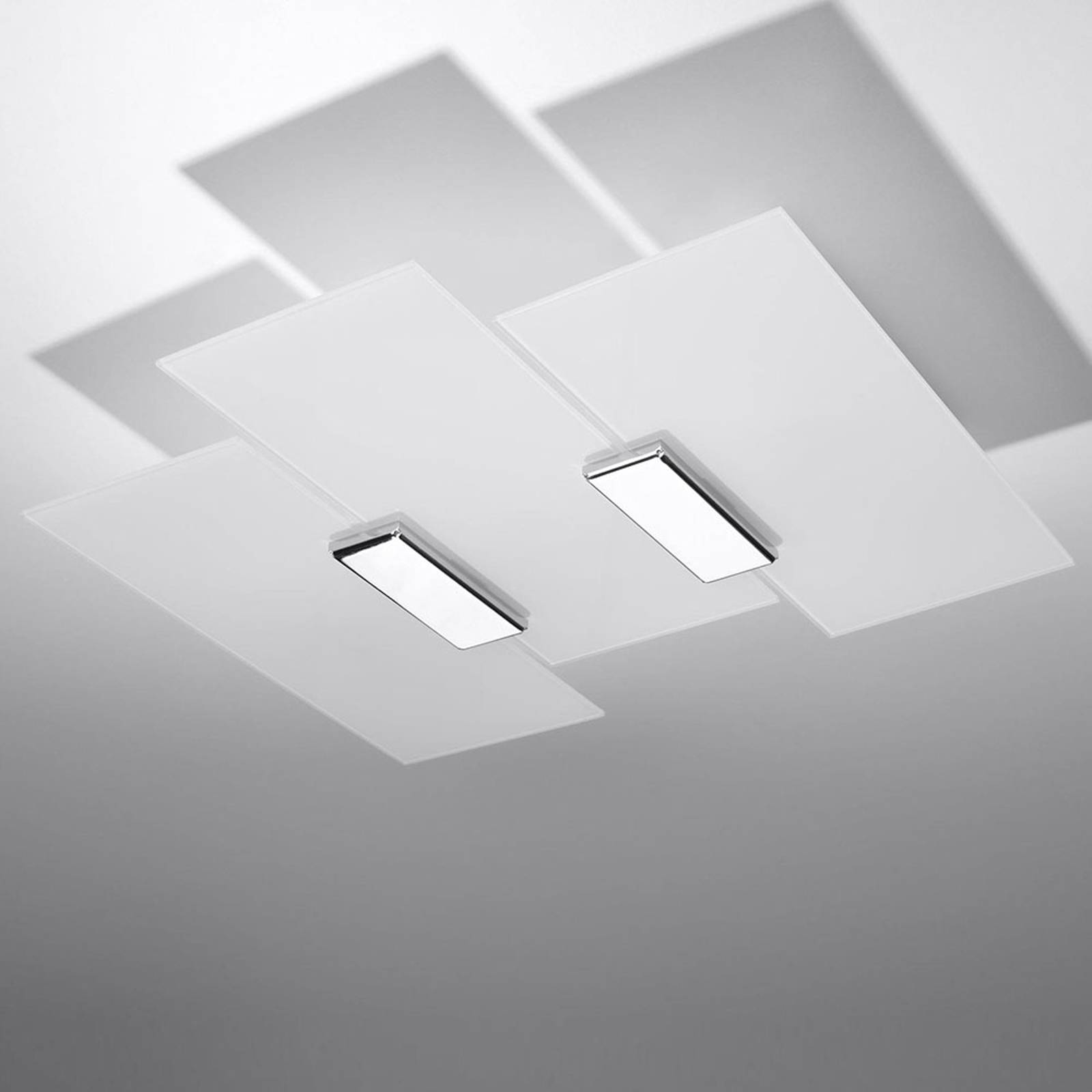 Taklampa Transfer av glas med kromdetaljer