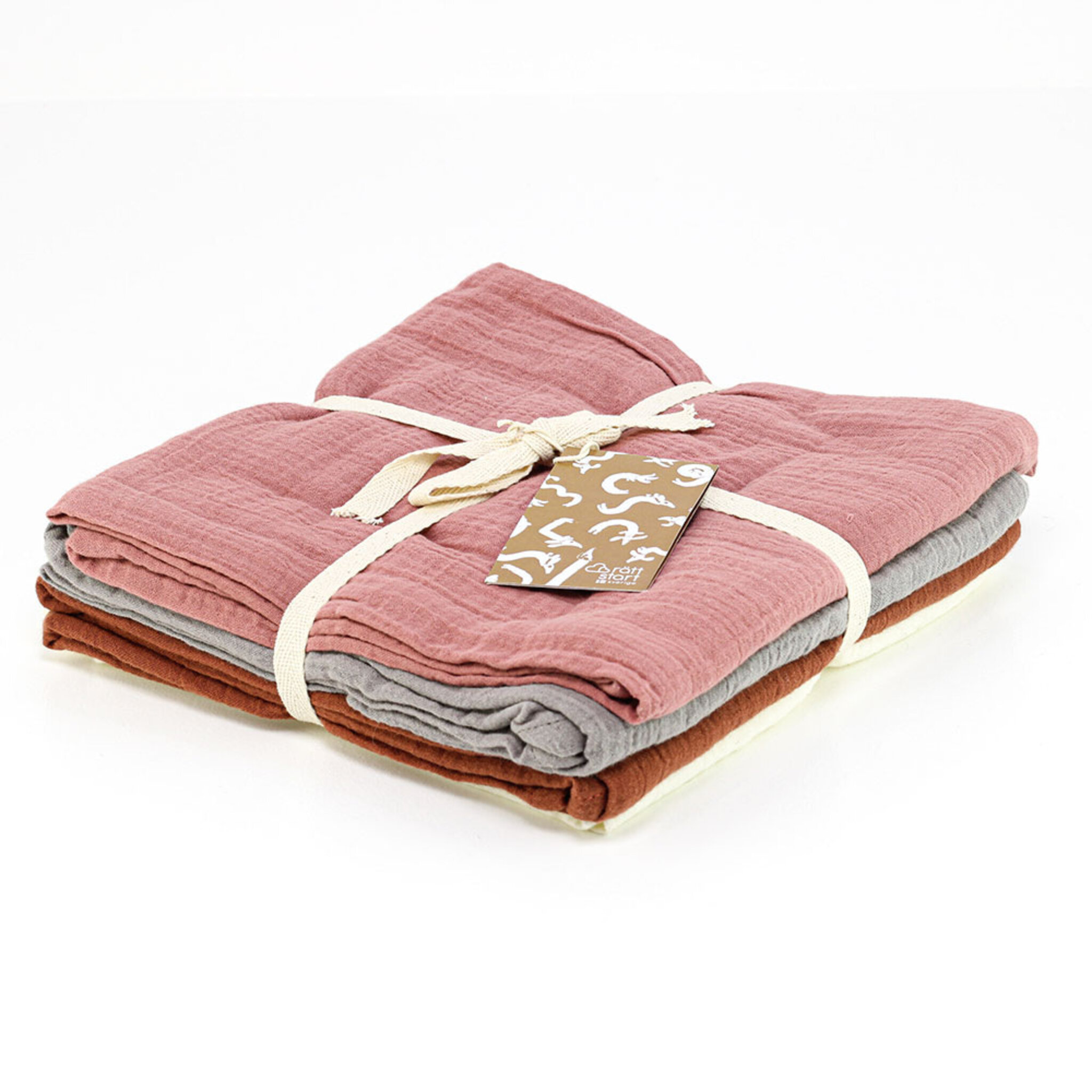 Tax Muslinfiltar - Brick/Rose 4-pack
